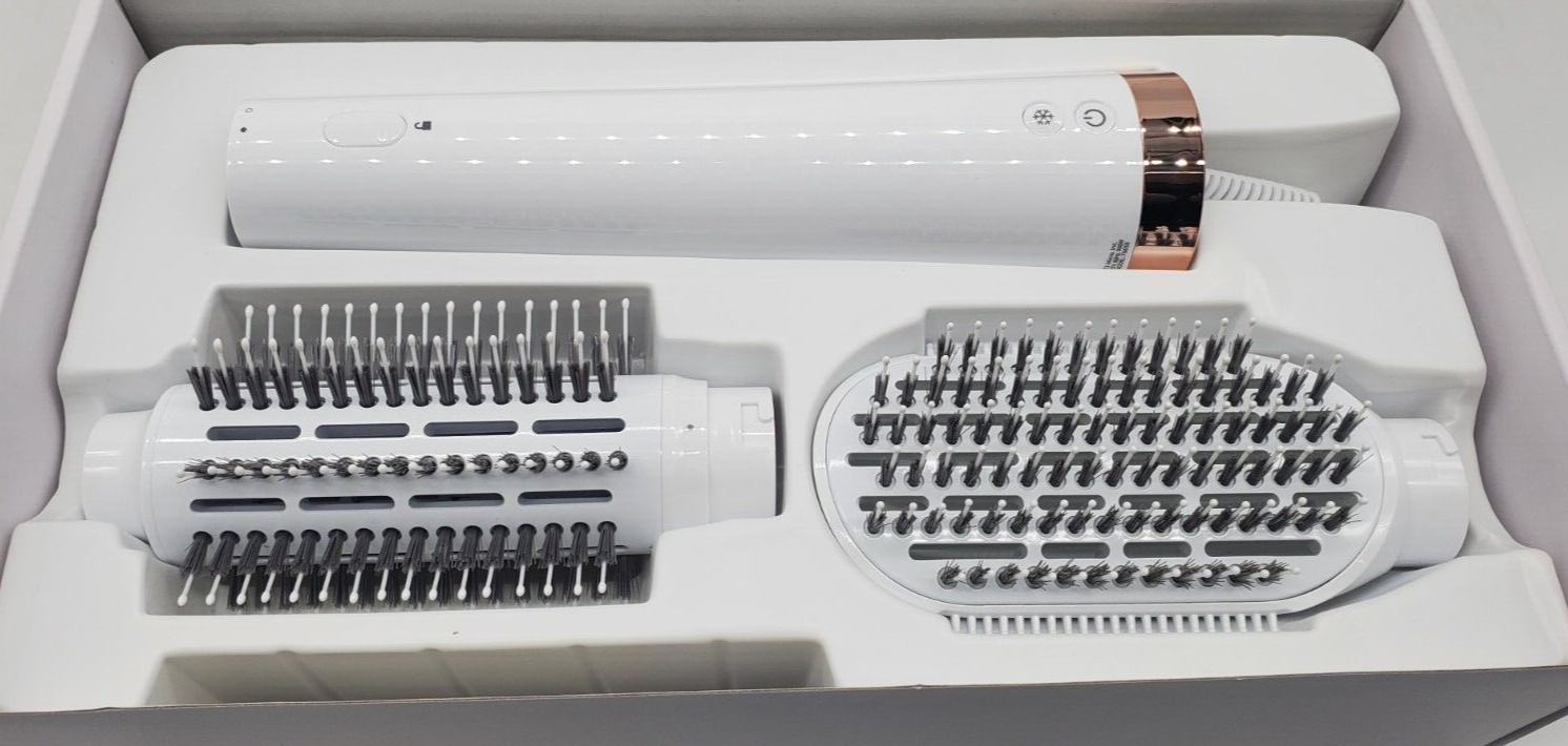 T3 AireBrush Duo Interchangeable Hot Air Blow Dry Brush White / 76650 883349002689 eBay