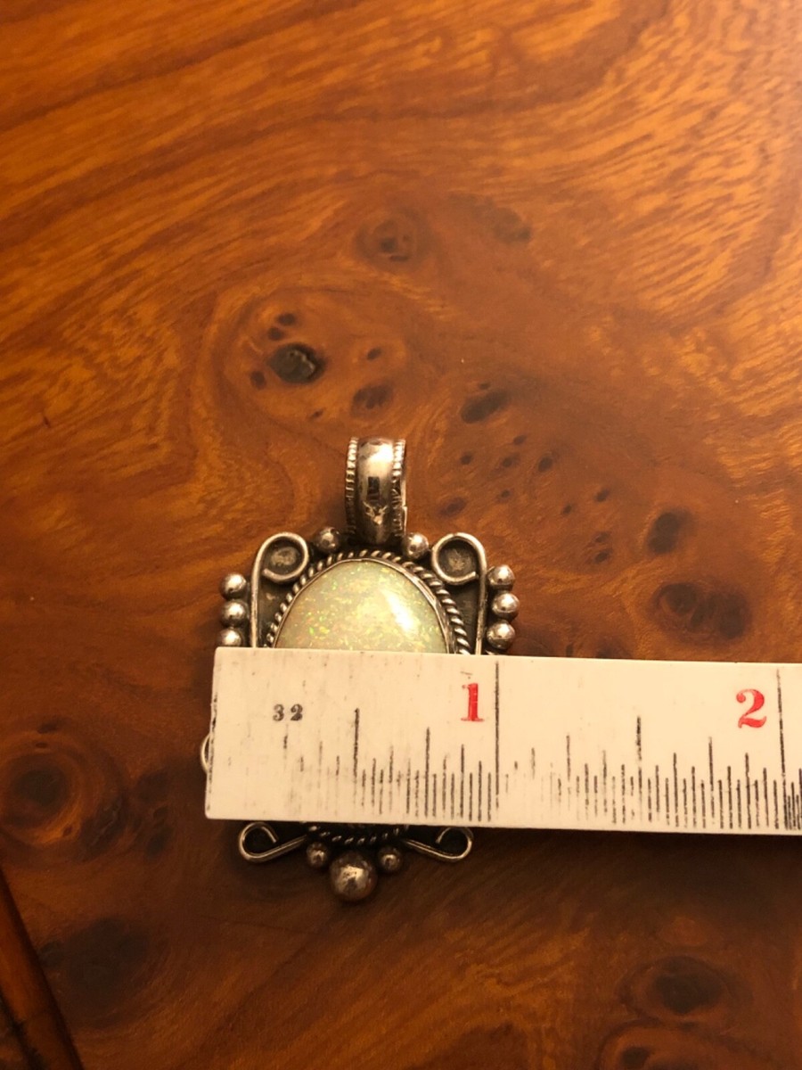 Old pawn David Umpleby sterling lab opal (resin) pendant 082423@ View 4