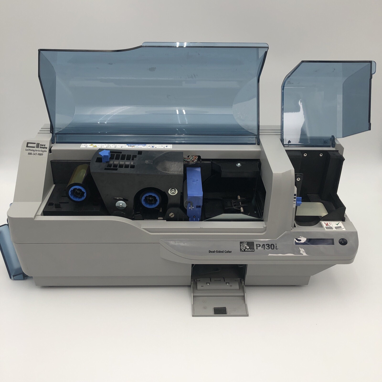 USED Zebra P430i Two Sided Commercial ID Card Printer POWER TESTED READ