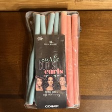 Conair SPIRAL CURLS 18 Flexible Hair Curlers, 2 Sizes Item 62504T18