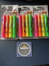 NEW SHARPIE HIGHLIGHTER 4 PACK LOT OF 3 FREE SHIPPING USA SELLER!