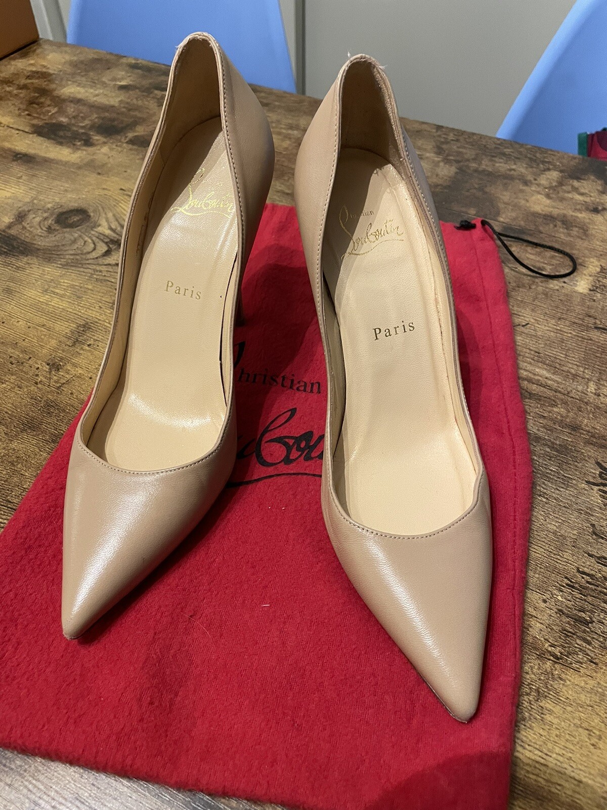 Christian Louboutin So Kate 100 - Nude Leather Heels… - Gem