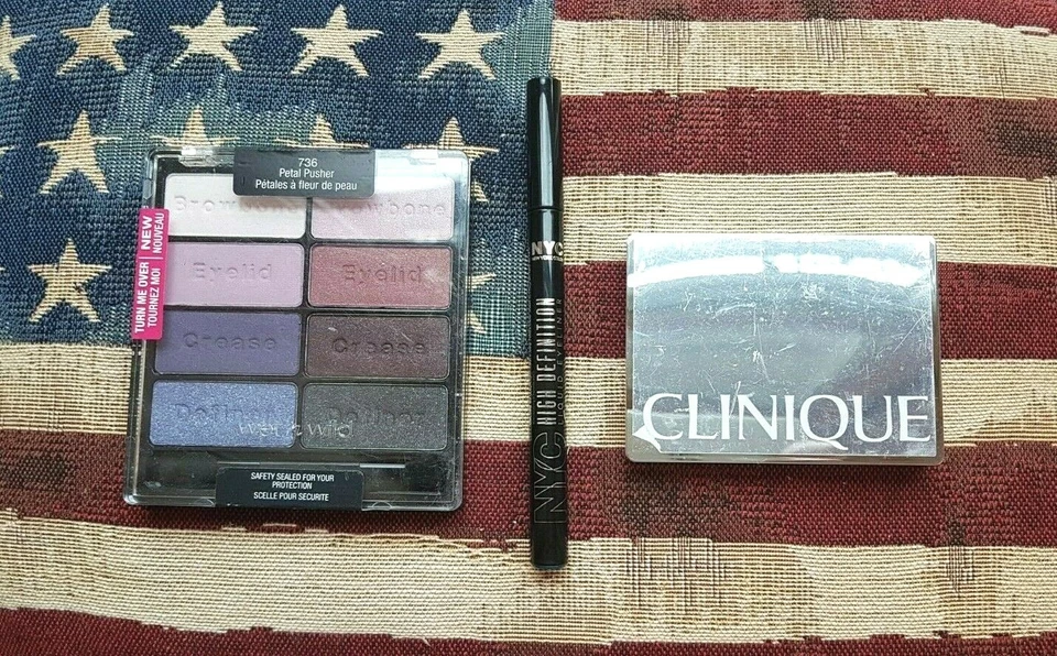Eyeshadow + Liner trio: CliniqueTrio, Wet n Wild Petal Pusher & NYX Indigo Blue - Image 4 of 4