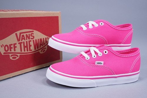 vans authentic neon pink