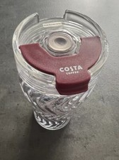 New Costa Coffee Reusable Cold Drink Travel Waffle Cup/mug Tumbler Transparent