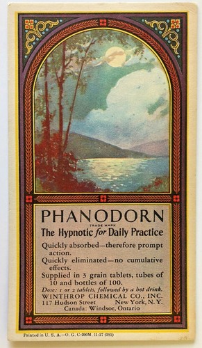 PHANODORN Hypnotic Daily Practice RARE BLOTTER c1927 Sleeping Pill barbiturate