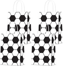 16 PCS Soccer Party Gift Bags for Party Supplies, Birthday Decor, Treat Bags wit