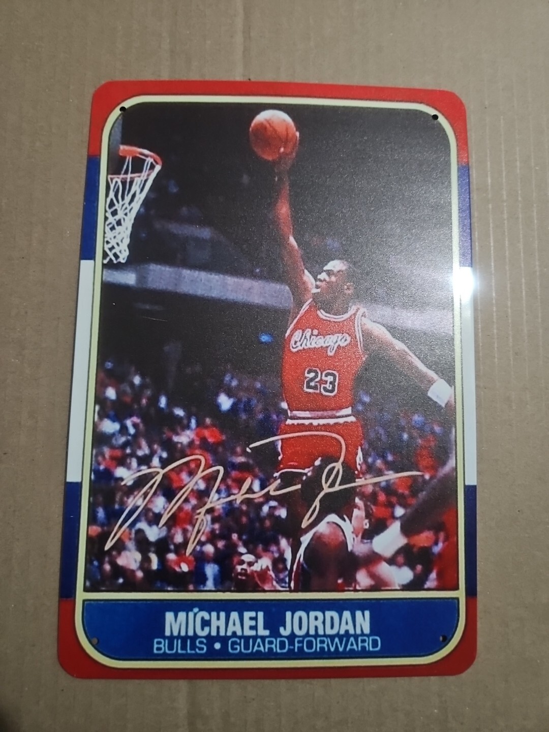 Michael Jordan Metal Card Poster 8x10