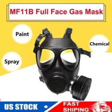 Chemical Gas Masks Full Face Cover Respirator With 40mm Activated Carbon Filter