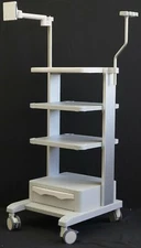 Universal Endoscopy Cart with Optional Probe Holder and Display Monitor Arm 