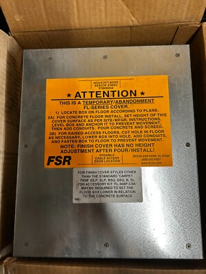 FSR CONCRETE TIGHT FLOOR BOX 6'' DEPTH WITH TEMP COVER # FL-500P-6-B