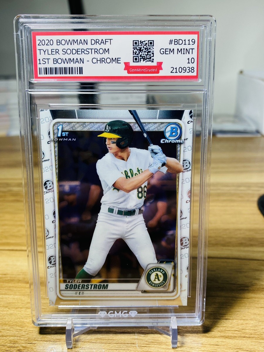 2020 Bowman Chrome Tyler Soderstrom 1st Bowman GMG Graded 10 Gem 