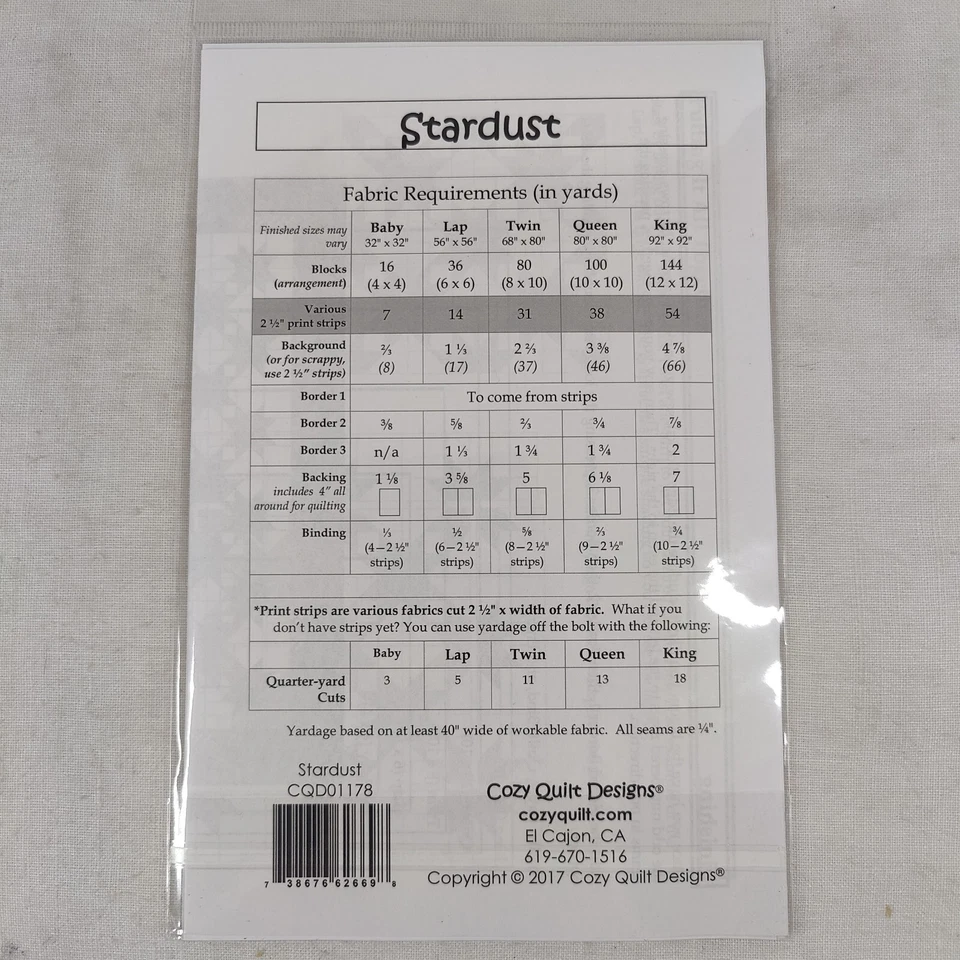 Stardust 92" X 92" Strip Club Pattern Cozy Quilt Designs By Daniela Stout - Image 4 of 4