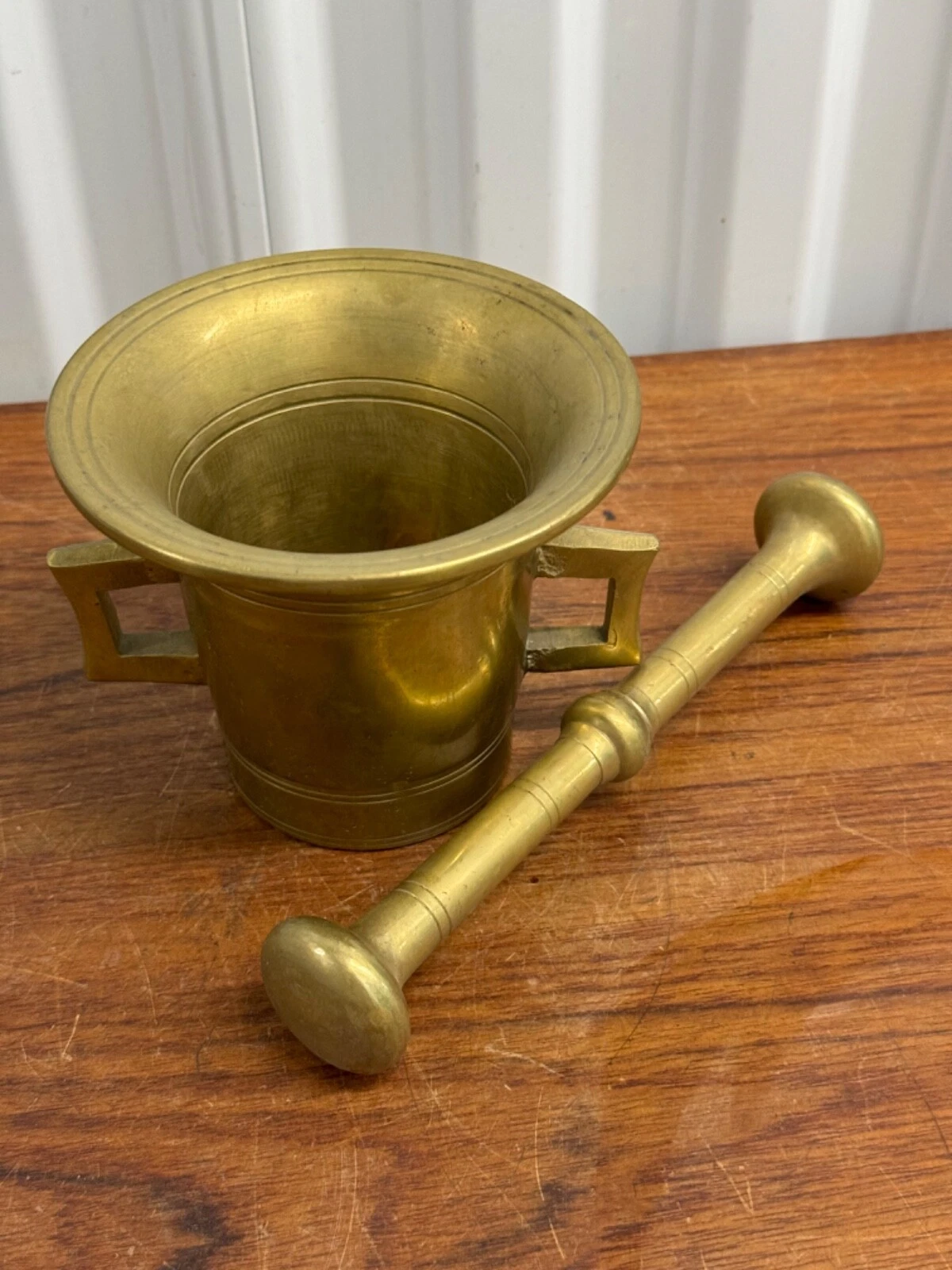 Vintage Brass Mortar & Pestle W/ Handles
Opens in a new window or tab