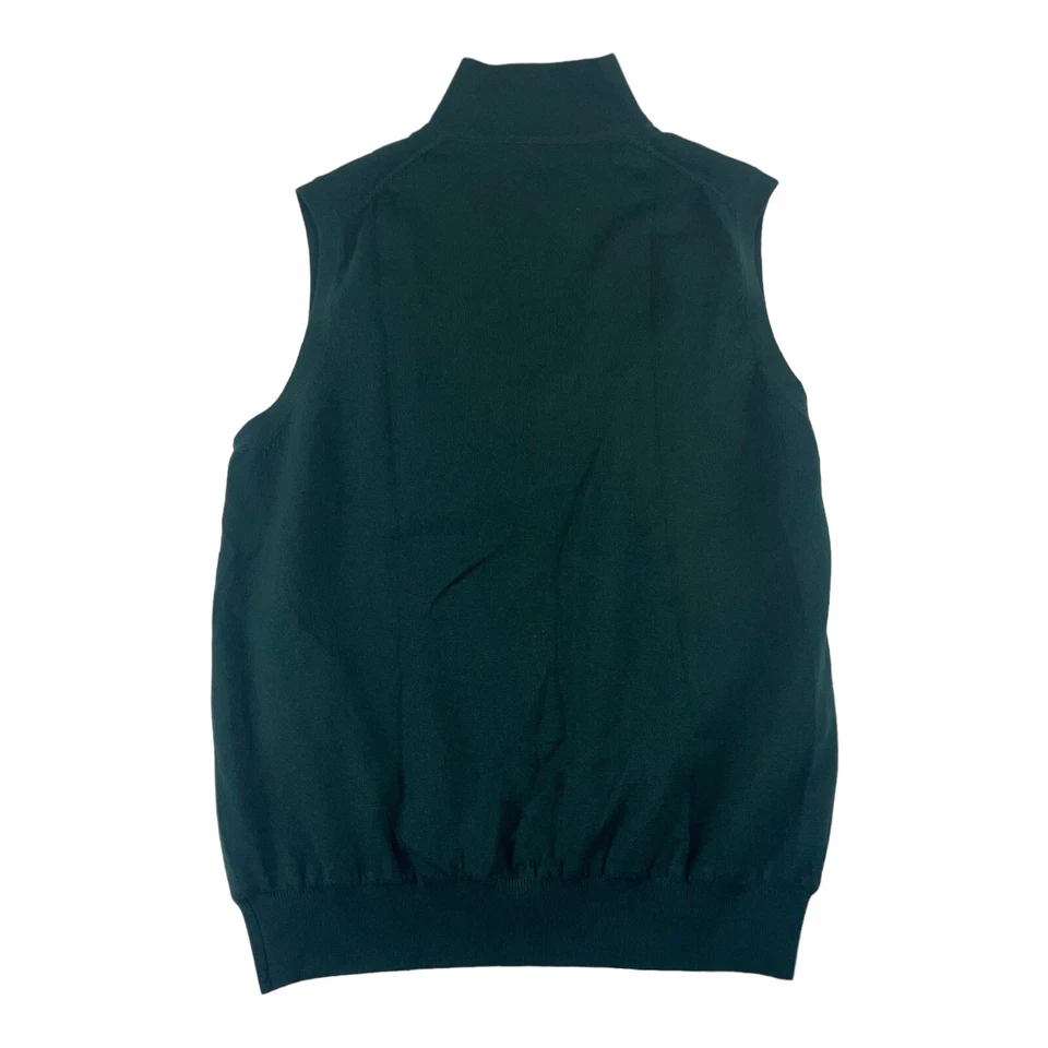 Fairway & Green Baruffa Merino Windproof Green Zip Vest Size Mens M NWT - Image 4 of 4