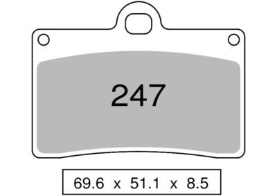 Pair of front pads ZCOO mix EX NORTON FORMULA SPORT 1992 247