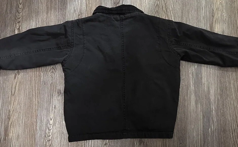 Chaqueta de Trabajo Dickies Detroit De Colección Rara Manta Forrada Negra Ropa de Trabajo Niños 7 Foto 3 de 4