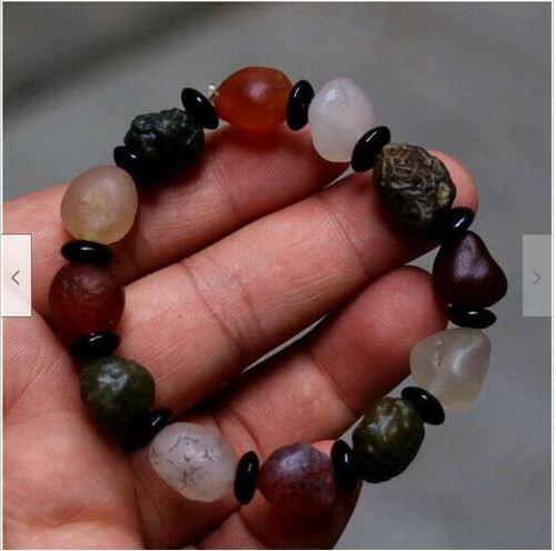 1X Beautiful Natural China Desert Gobi Agate Stone Prayer Bracelet - Picture 5 of 5