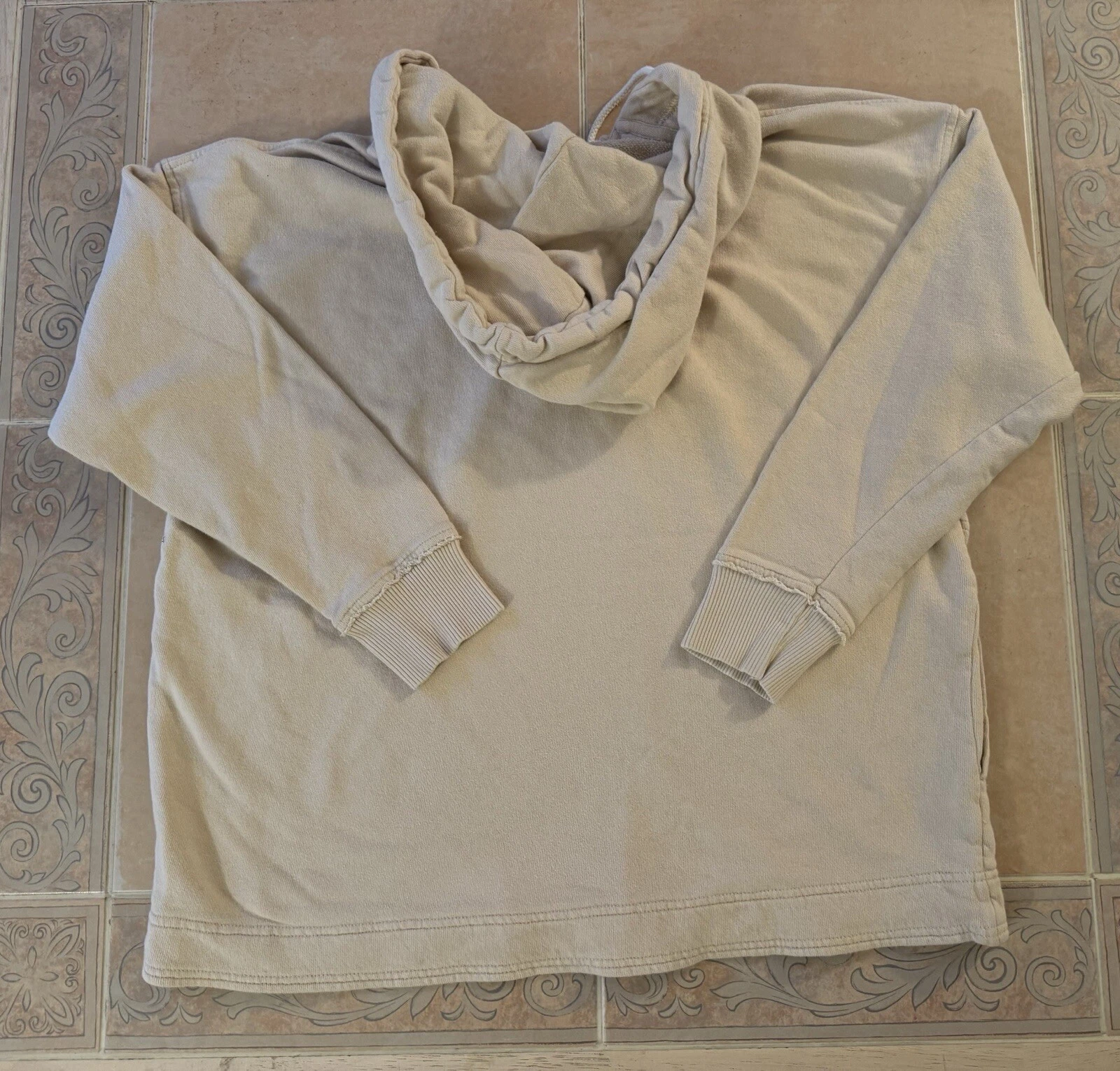 OFF WHITE Felpa con cappuccio Aerie donna panna spiaggia weekend oversize piccola