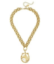 NWT - Susan Shaw Gold Horseshoe Necklace MSRP $155