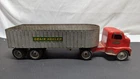 Original Vintage 1953 Tonka Semi-Truck & Grain Hauler Trailer Pressed Steel