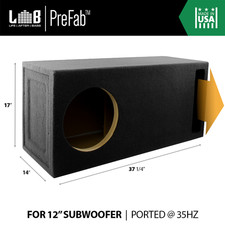 3 ft 35Hz Ported MDF Subwoofer Enclosure Box for Single 12" Car Audio Woofer