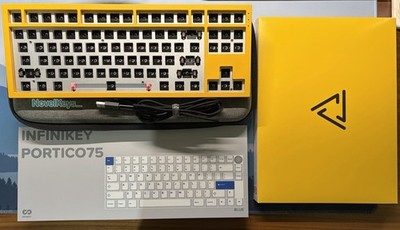Novelkeys NK87 Keyboard Aluminum, GMK Serika 2 + Infinikey Portico75 Keycaps