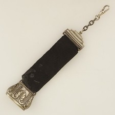 Chatelaine Antique Silver Chain Pocket Watch for Men's fusee repeater tourbillon