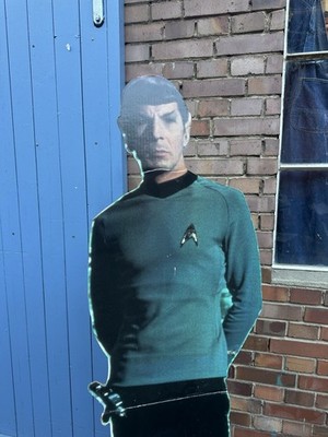 Vintage 1992 90s Star Trek Spock USS Enterprise Papp Aufsteller Werbung Kino