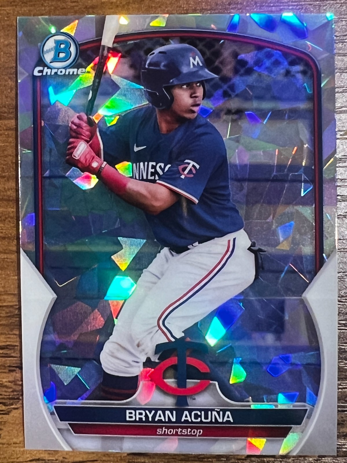 2023 Bowman 1st Chrome Prospects Atomic Refractor Bryan Acuna #BCP-37