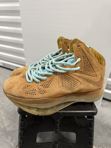 Nike LeBron X EXT Suede Hazelnut Size 9.5 - 607078-200