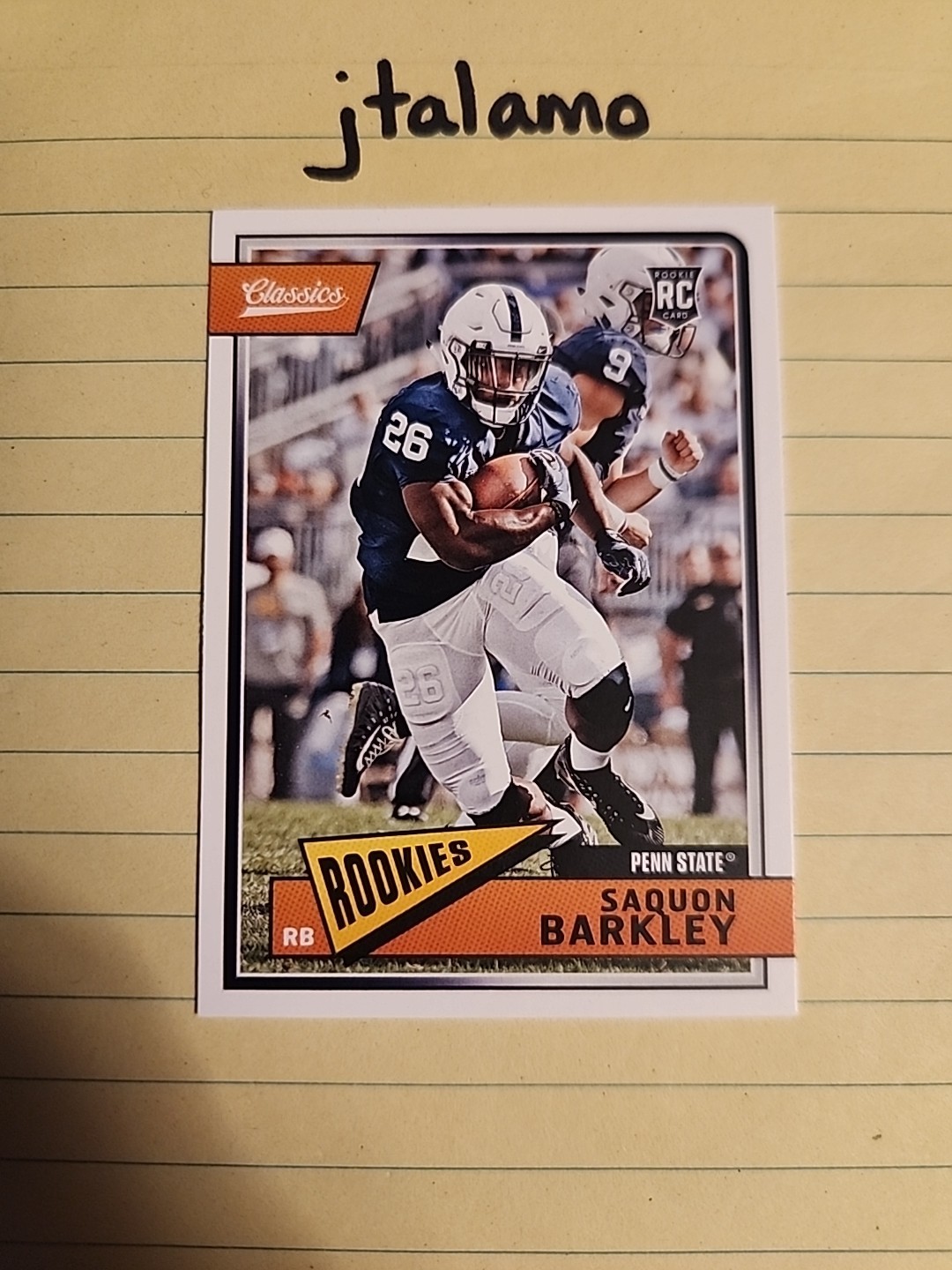 2018 Panini Classics Rookie Saquon Barkley #213 Penn State Nittany Lions