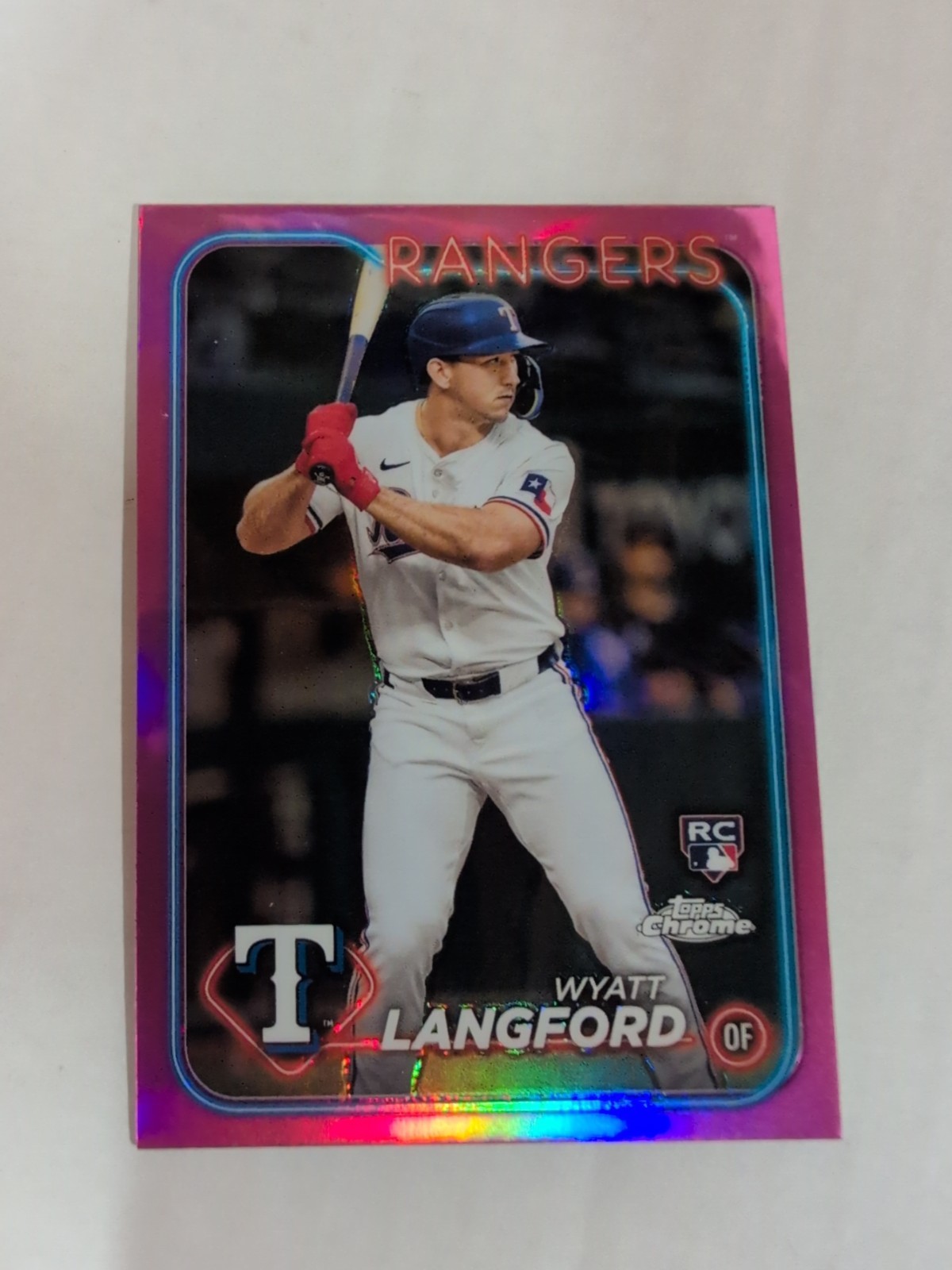 2024 Topps Chrome Baseball #122 Wyatt Langford RC Pink Refractor