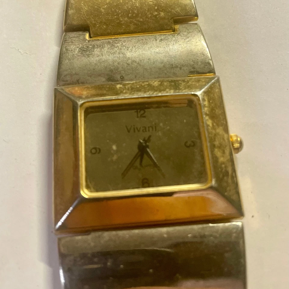 Vivani Women's Gold Tone Cuff Bracelet Watch - Image 2 of 3