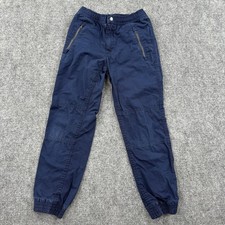 Polo Ralph Lauren Jogger Pants 7 Navy Blue Zipper Pocket Chino Elastic waist Kid