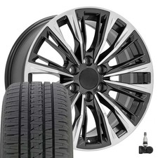 84638161 Gunmetal 20 Inch Wheels Bridgestone Tires Fit Cadillac Gmc Chevy 84638161 Gunmetal 20 Inch Wheels Bridgestone Tires Fit Cadillac Gmc Chevy