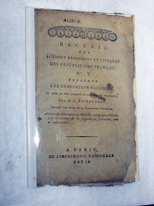 LIVRE ANCIEN ACTIONS HÉROÏQUES SOLDATS ALSACE RÉVOLUTION ARMÉE PRUSSE 1794 - Photo 1/1