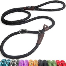 Durable Slip Lead Dog Leash, 6 FT x 1/2" Heavy Duty Dog Loop Leashes, Comfort...