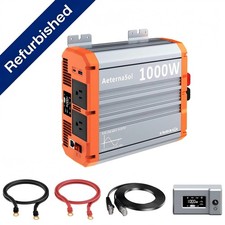 AeternaSol 1000W Power Inverter Pure Sine Wave 2000W DC 12V to AC 110V 120V US