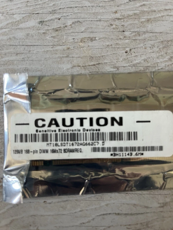 MICRON DELL MT18LSDT1672AG-662C7.D  128MB 168 PIN dimm 16Mx72 80Ramreg - Image 2 of 4