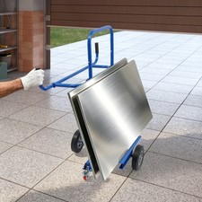 Plate Trolley, Transport Trolley for Large Plates, Blue Heavy Duty Plate Trolley