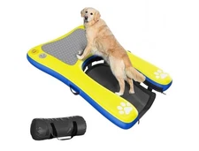 Inflatable Dog Pool Ramp Float Dock Platform for Large Dogs Up to 230 lbs, Dog W