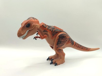 Dinosaur Tyrannosaurus rex with Dark Orange Back and Dark Brown Markings