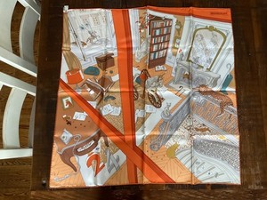 Hermes Carre Twill Mystere silk 90 scarf