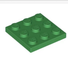 LEGO Parts 11211 - Lot of (12)  3 X 3 Plate - Green