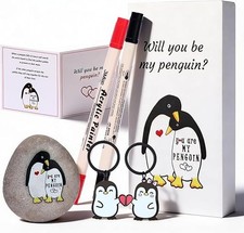 PHOENIXTANG Will You Be My Penguin Pebble Gift - Valentines Day Gifts for Boyfri