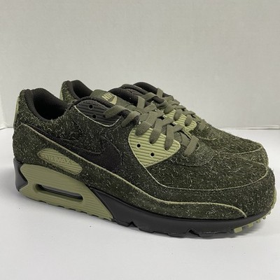 Nike Air Max 90 Skunk HV6663 300 Size 8.5 Men Green Retro Runner Hairy Suede 420