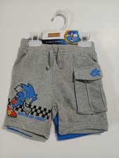 Sonic The Hedgehog 2 Pack Shorts Boys 2T New with Tags 1 Gray and 1 Blue