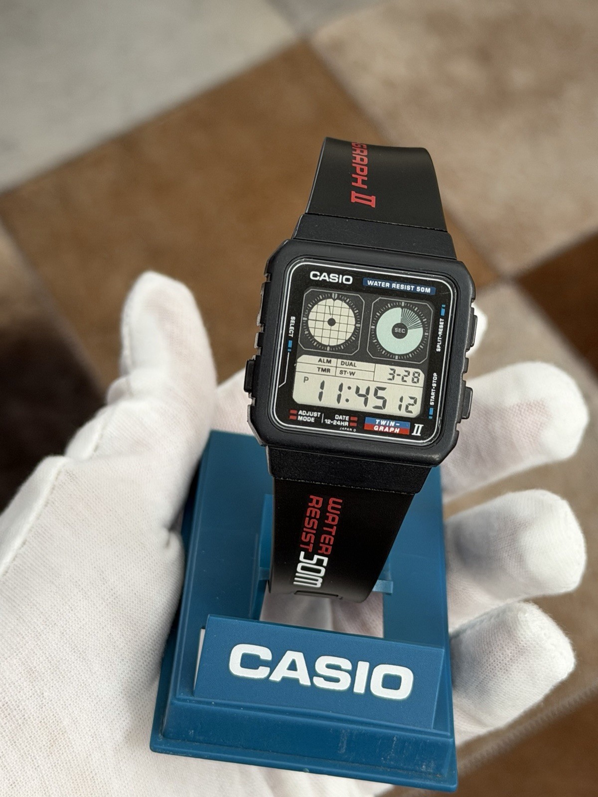 Rare Vintage Casio Twin Graph II AE-21W Men’s Digital Sports Watch JDM 1980s