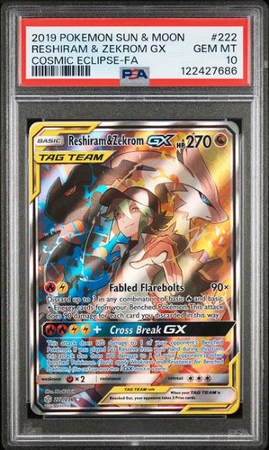 Reshiram & Zekrom-GX graded PSA 10 for sale on eBay